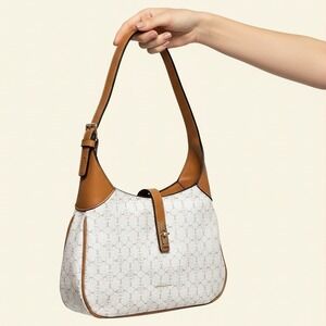 Nanette Lepore Francisca Shoulder Bag Logo Chain Strap Purse Handbag Womens‎